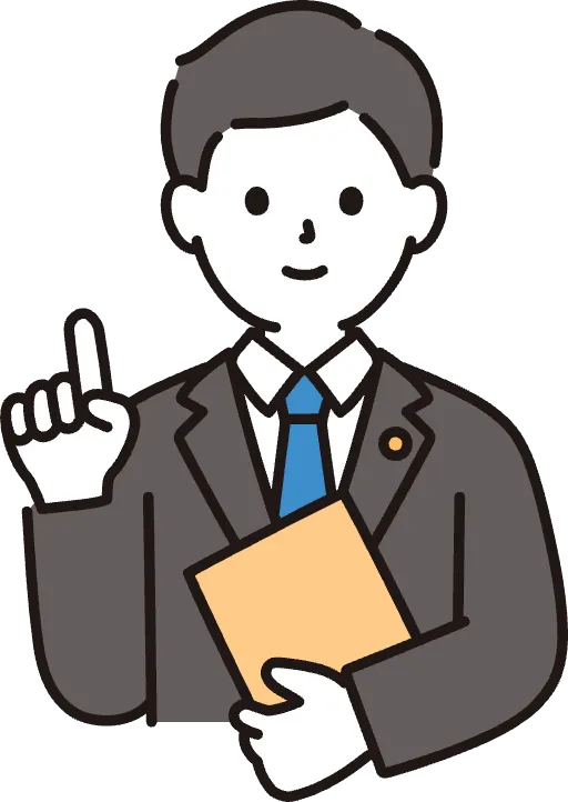 説明する男性のイラスト｜原一探偵事務所の調査実績