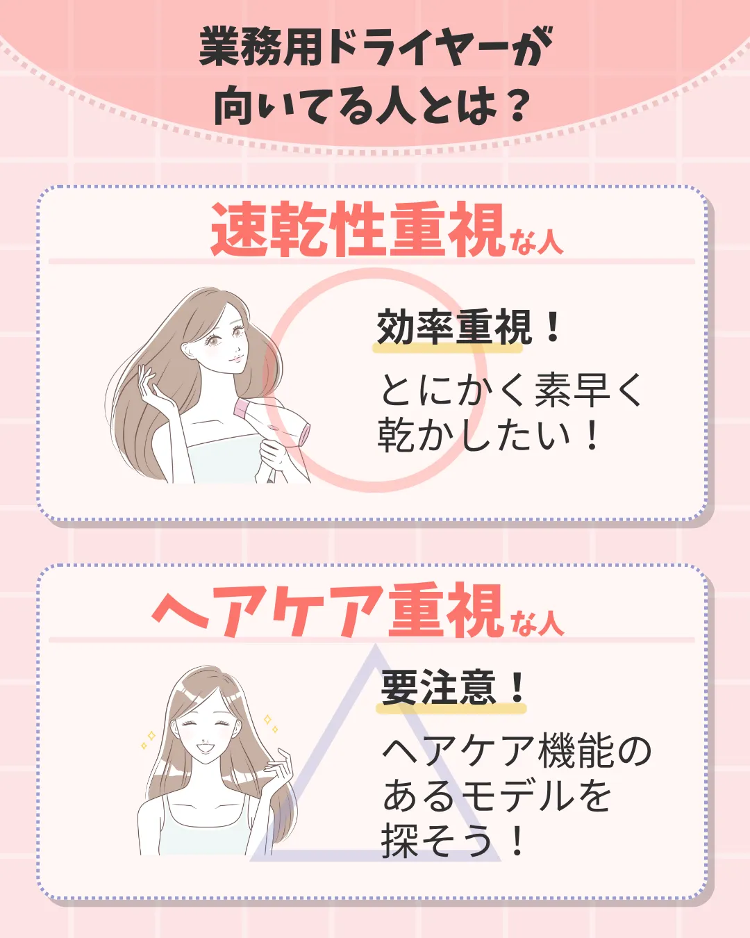 業務用ドライヤーが向いている人の特徴