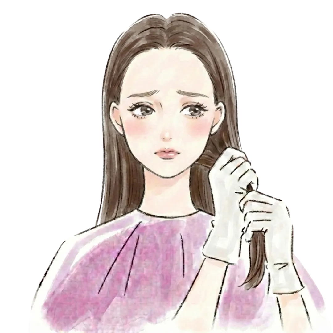 色ムラに悩む女性