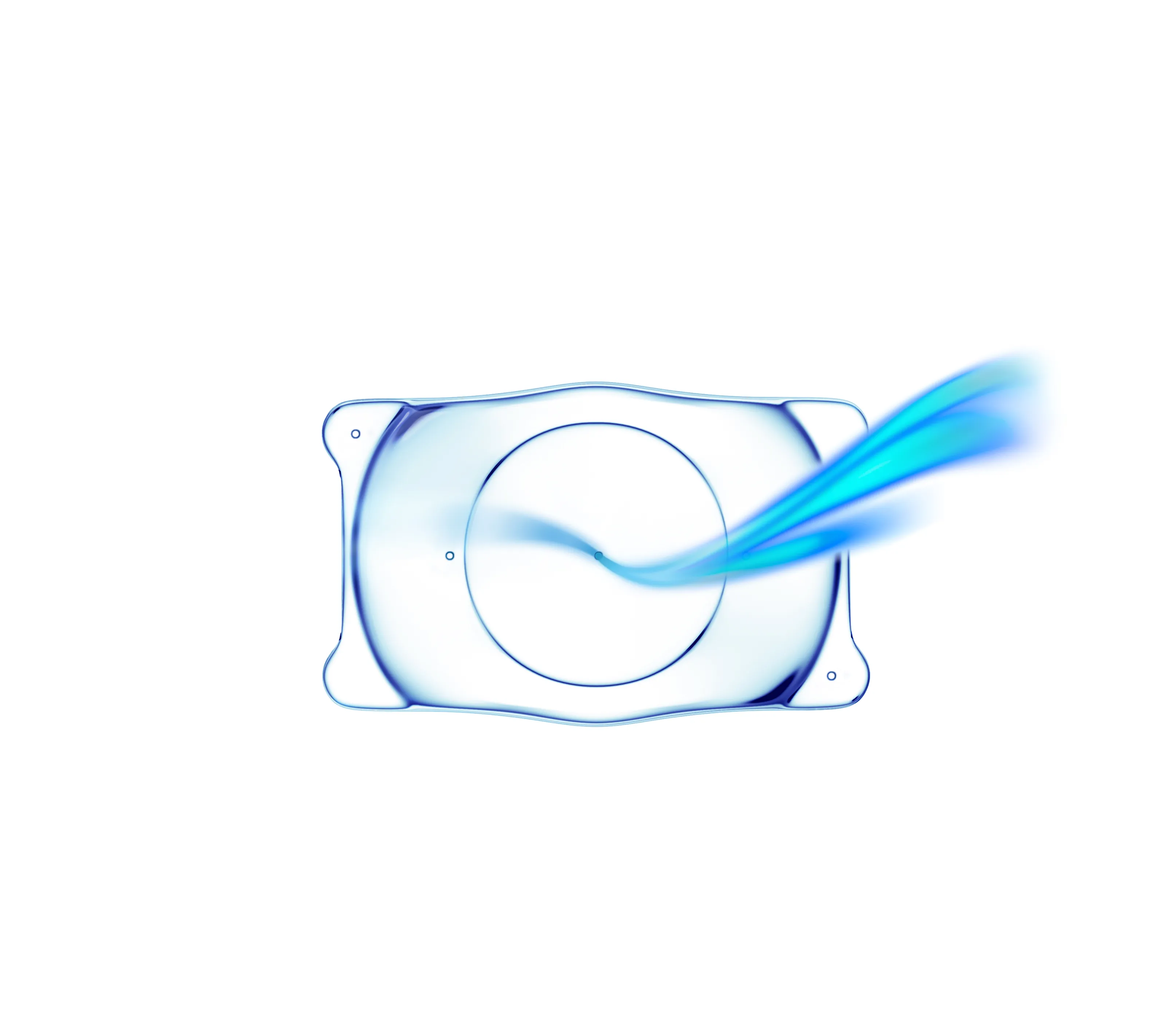 KS-AquaPORT®は中央に孔が空いている特徴から「ホールICL」とも呼ばれます（画像提供：経堂こうづき眼科）